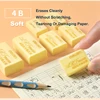 Deli 5pcs 4B PVC Eraser Studen Pencil Rubber Soft for Kids Art Drawing Sketch Home School Stationery Supplies Erasers Set Gift 5