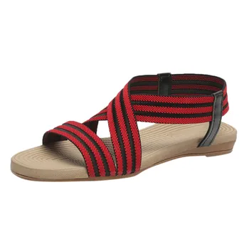 

Women's Sandals High Quality Comfortable Flat Sandals Casual Wild Open Toe Buckle Plus Size Flat Sandals Non-slip Shoes#401