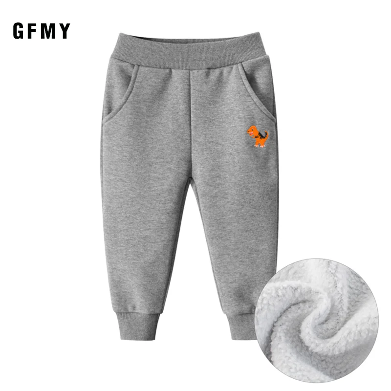 GFMY/ спортивные штаны; Новинка; повседневные однотонные длинные детские штаны с вышитым инженерным автомобилем и карманами; уличная одежда; Штаны для мальчиков 24 месяца
