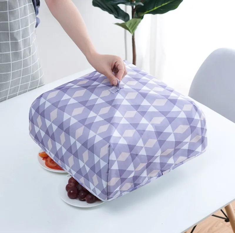 Insulation D L 1 шт., кухонный сложенный сетчатый чехол для еды, анти-муха, москитный зонтик, гигиеническая сетка, Стильная крышка для еды, принадлежности для барбекю, пикника, кухонные принадлежности - Цвет: Insulation D L