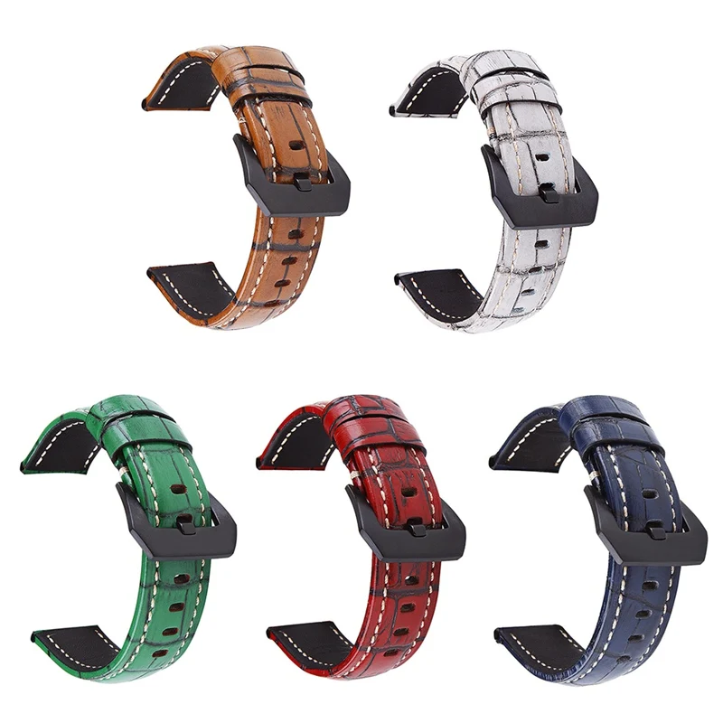 

Men Watch Band Strap Vintage Style Pin Buckled Genuine Leather Wristwatch Bands Replacement Accessories Watches Accessories