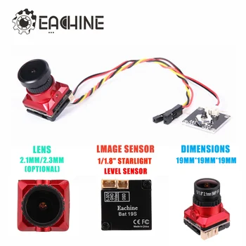 

In Stock Bat 19S 2.1mm/2.3mm 1/1.8" Starlight CCD 800TVL 16:9/4:3 PAL/NTSC Switchable OSD FPV Camera Red/Black