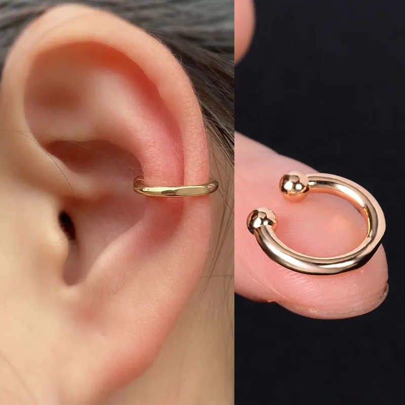 1 Pc Stackable Cuff Wrap Clip On Earrings Women Girls Climber Ear Cartilage Bone Clips Fake Earing Non Piercing Without Holes