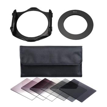 

8 Pcs Accessories for Cokin P Series: 1 Pcs 58Mm Camera Adapter Ring + 3-Slot Filter Holder & 7 Pcs ND2 ND4 ND8 Graduated ND2 ND