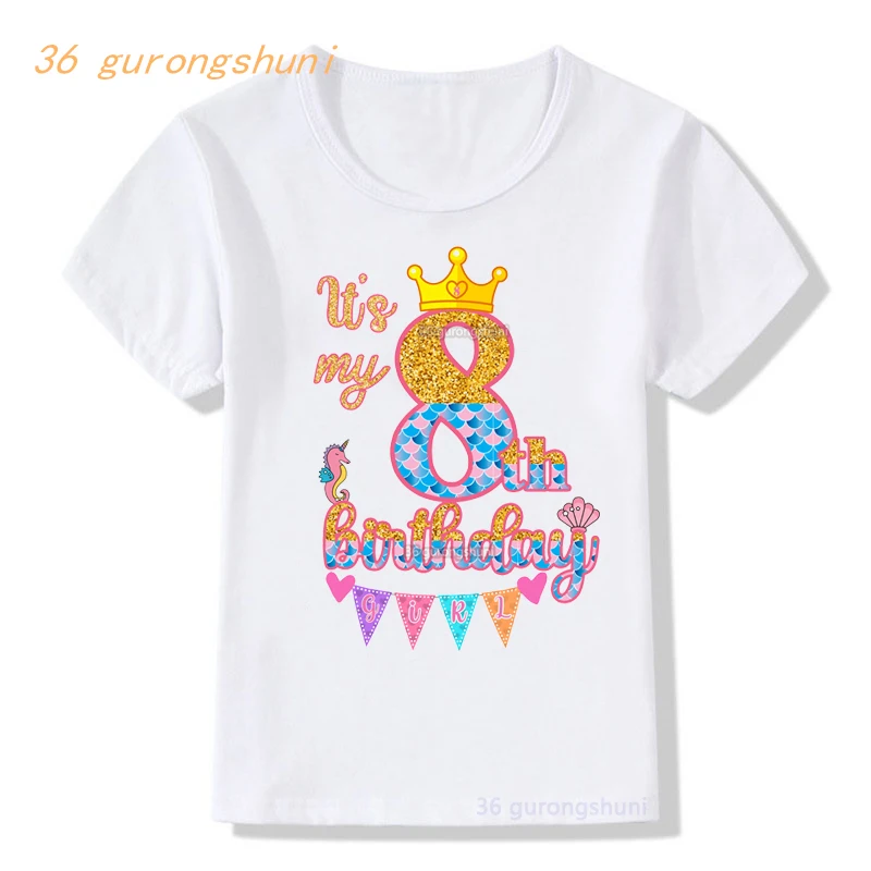 It’s má 5 6 7 8 th dávný narozeniny T košile chlapci T kosile děti tričko krátký rukáv trička topy pro girls-clothing děti oblečení