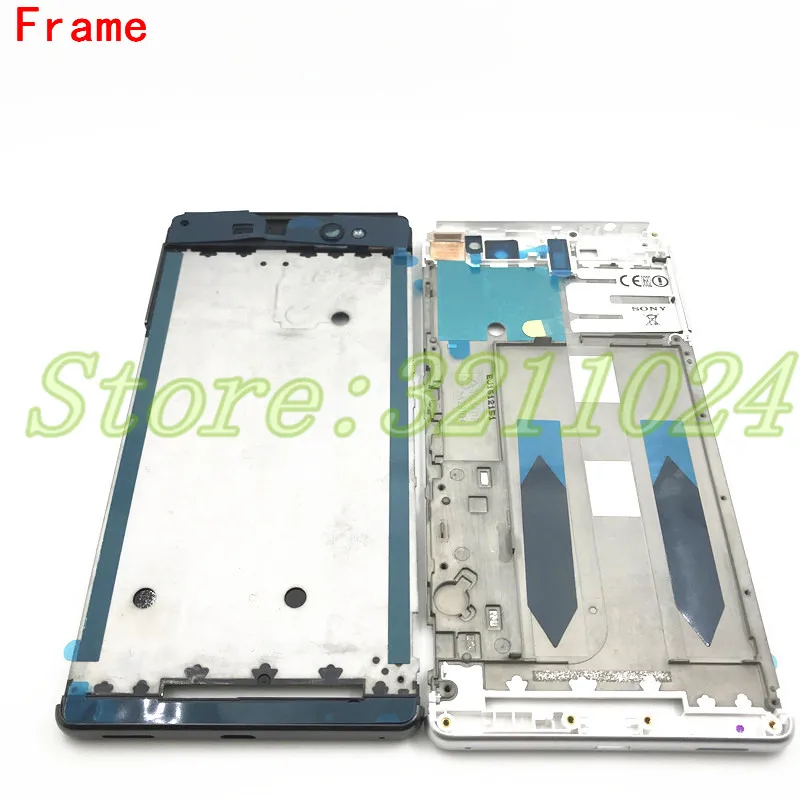 Полный корпус средняя передняя рамка Корпус для Sony Xperia XA Ultra C6 F3215 F3216 F3212+ Боковая рейка полоса с боковыми кнопками