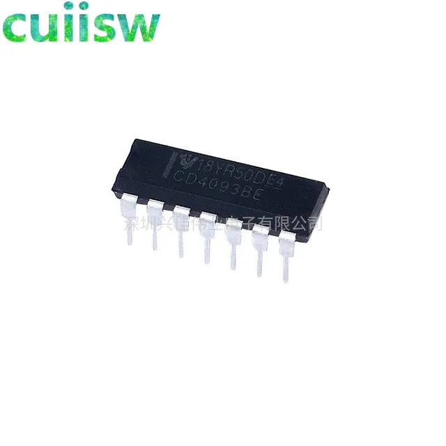10 Stück CD4093BE IC - DIP-14 Logik Gatter
