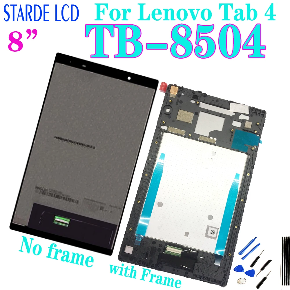 ЖК-дисплей 8 дюймов для Lenovo Tab 4 ТБ 8504 сенсорный экран в сборе с рамкой 8504F 8504X детали