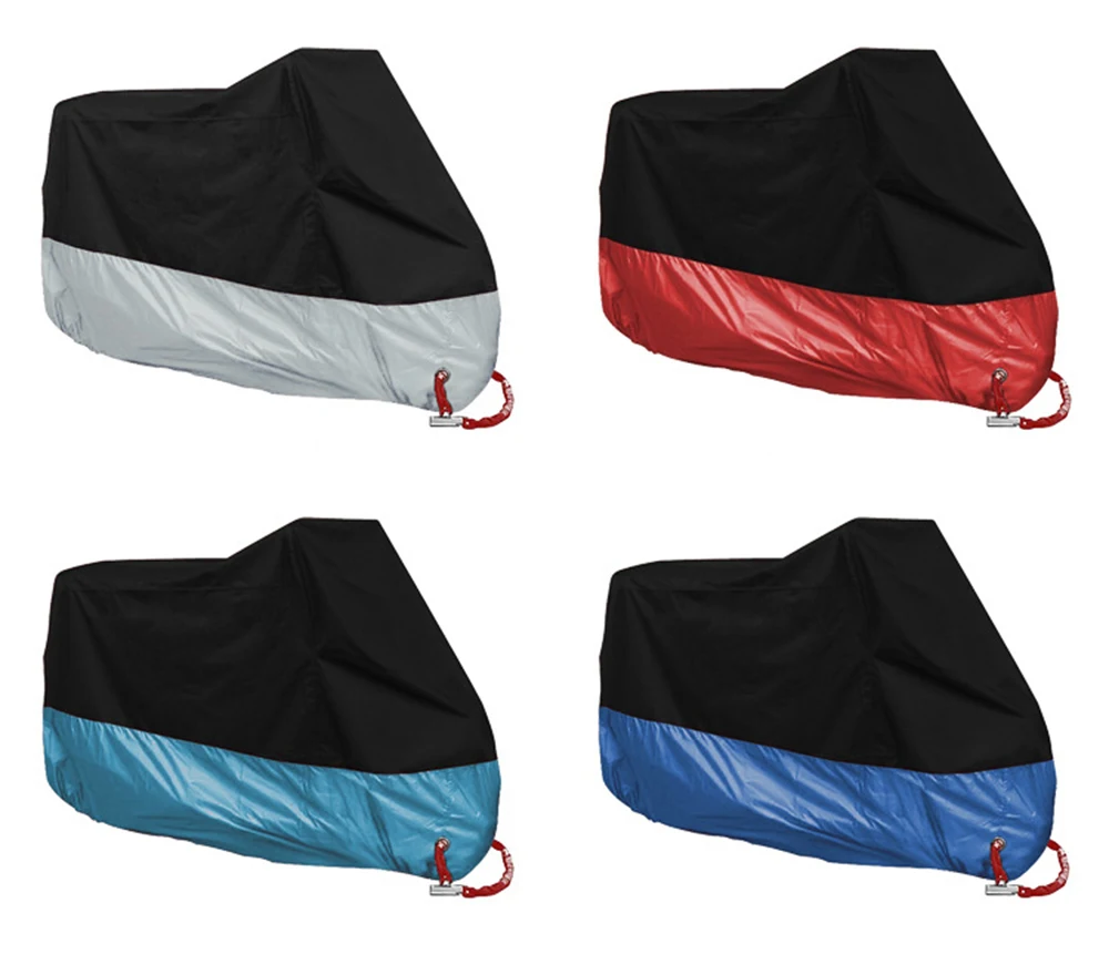 Крышка мотоцикла M L XL 2XL 3XL 4XL Универсальный Открытый УФ протектор для скутера Водонепроницаемый велосипед пылезащитный чехол 10 цветов