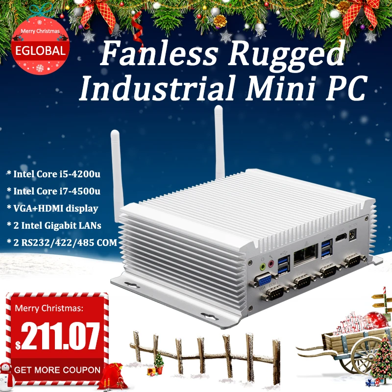  EGLOBAL 7th Gen Processor Win10/Linux Barebone Mini PC Intel core i7 4500U RTC Function Gaming comp