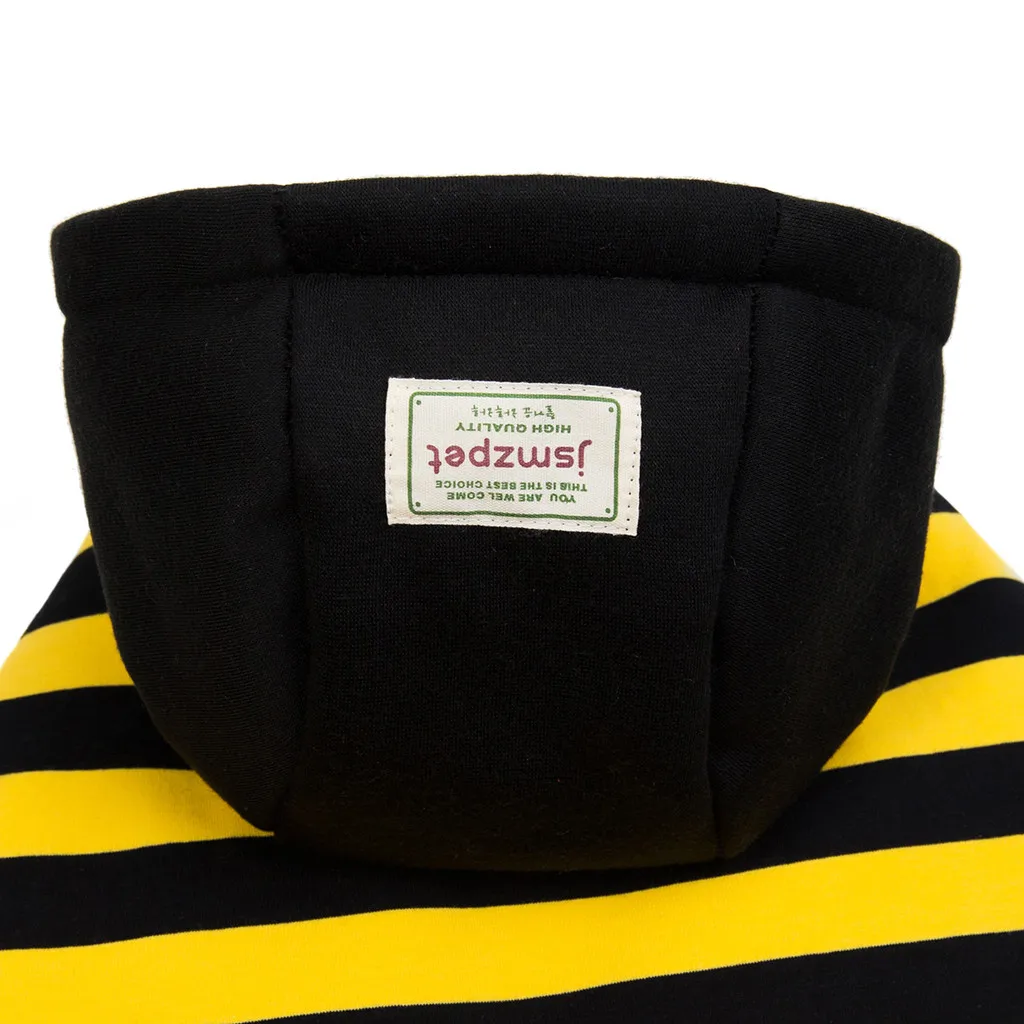 French Bulldog Dog Clothes Warm Cotton Dog Hoodies Puppy Stripe Coat Small Medium Two-Legged Autumn Winter Pet Costume Clothing