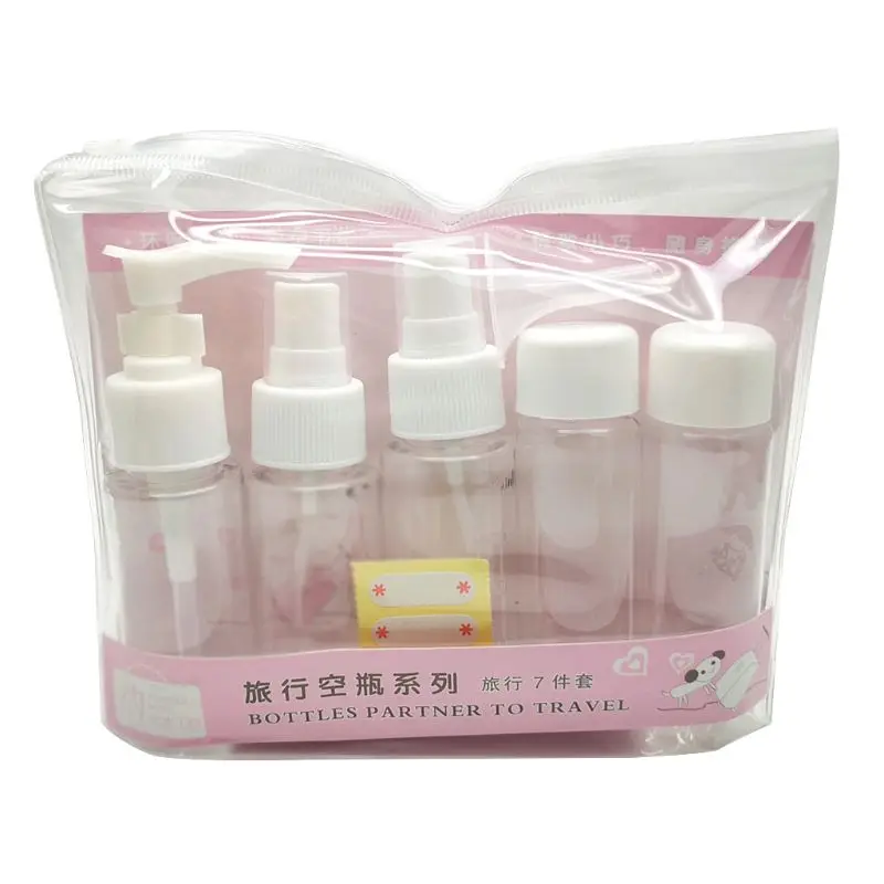 7 шт. набор пустых бутылочек для косметики с заметками|Многоразовые бутылки| |