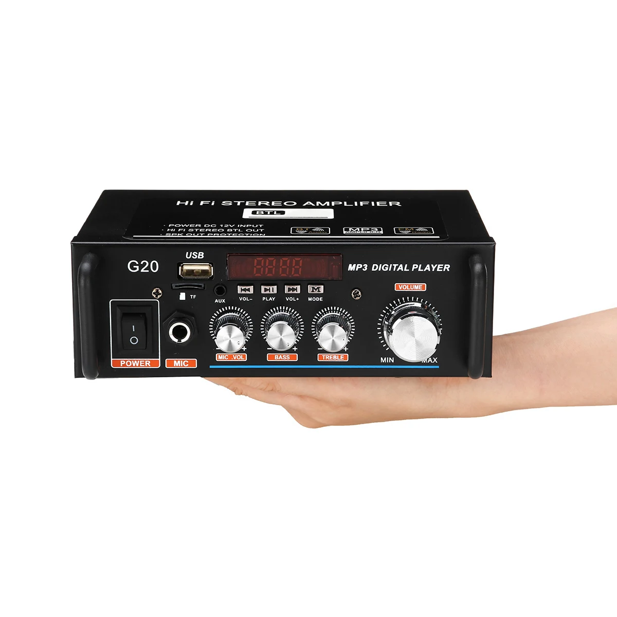 Audew автомобильный мини 220 В/12 в bluetooth аудио усилитель звука 300 Вт+ 300 Вт HIFI USB FM SD MIC порт полная функция инфракрасного управления