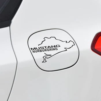 

Auto Decor PVC Car Fuel Tank Cap Stickers Decals For Ford Mustang Racing Nurburgring Reflective Auto Trim Vinyl Car Accessories