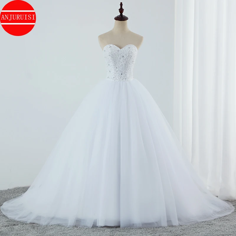 Luxury Beaded Ball Gown Wedding Dresses 