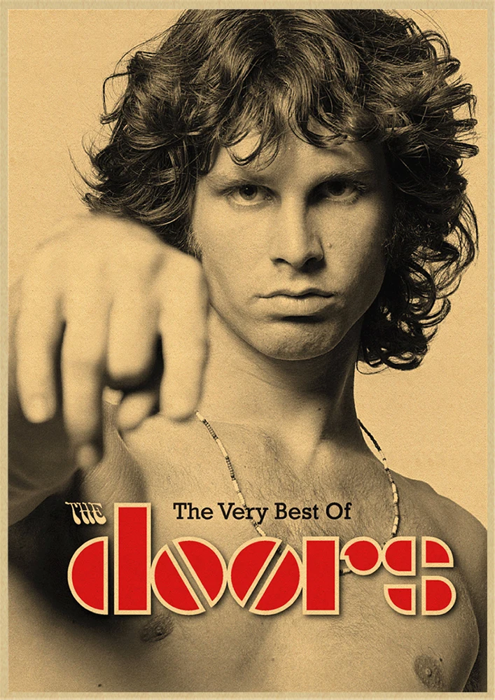The Doors Jim Morrison винтажная Ретро рок группа музыкальная гитара матовая крафт бумага