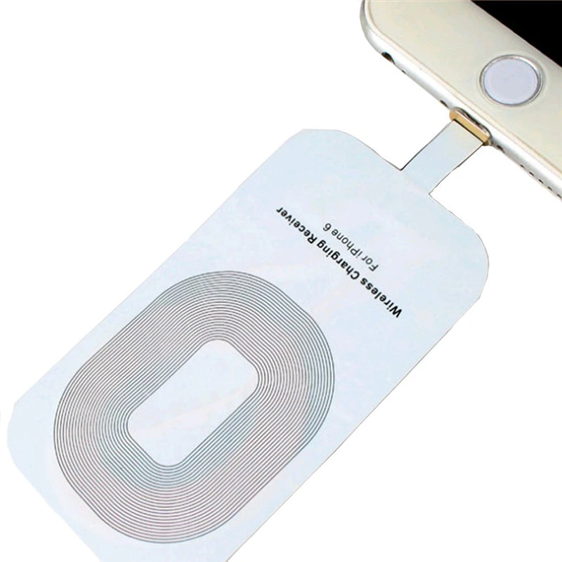 

For Apple IPhone 5 5S 5C SE 6 6S 7 Plus Qi Wireless Charger Receiver Card for I Phone 5 6 S Mobile Phone Smart Charging Adapter