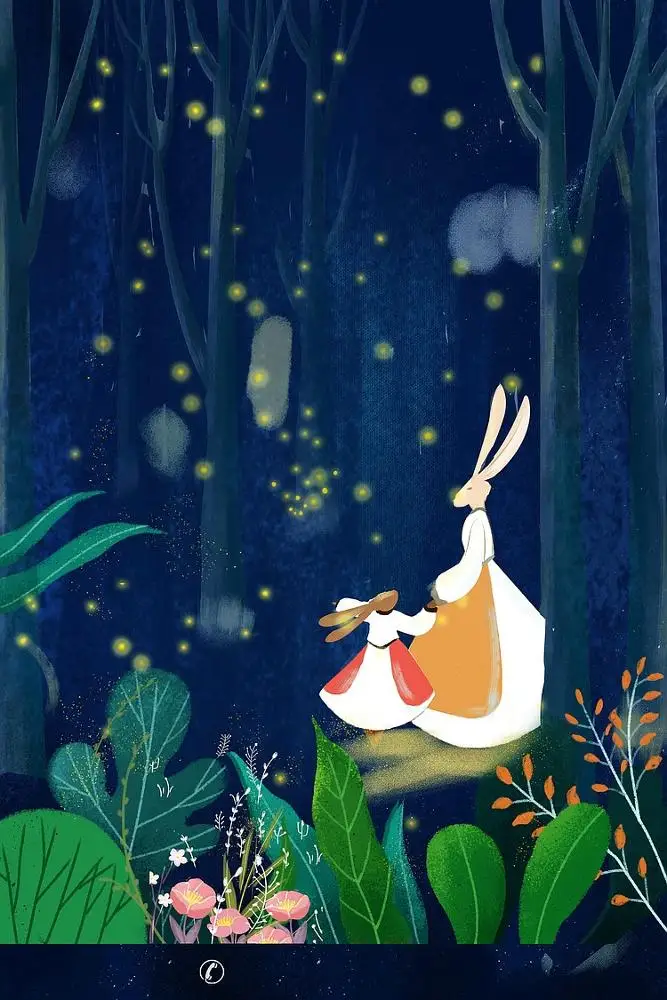 森系创意插画风你好晚安正能量背景模板背景图片素材免费下载 图片编号qzklkonj Pngbag素材网