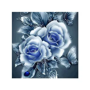 

Rose Blue Diamond Embroidery Kit Cross Stitch Home Decoration
