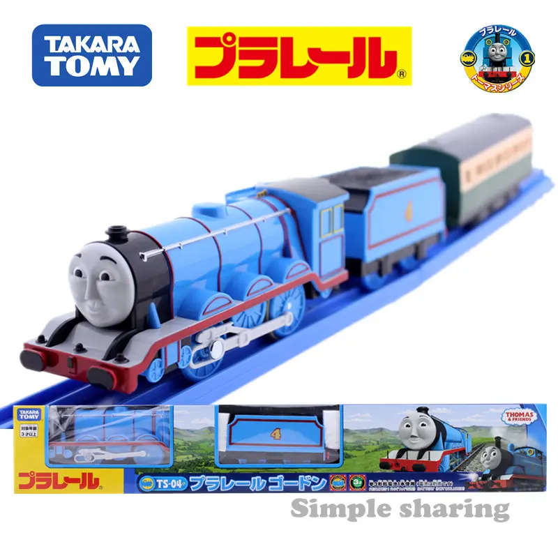 Такара Tomy Pla Rail Plarail поезд и друзья TS-04 Гордон Япония железнодорожный поезд моторизованный Электрический локомотив модель игрушки