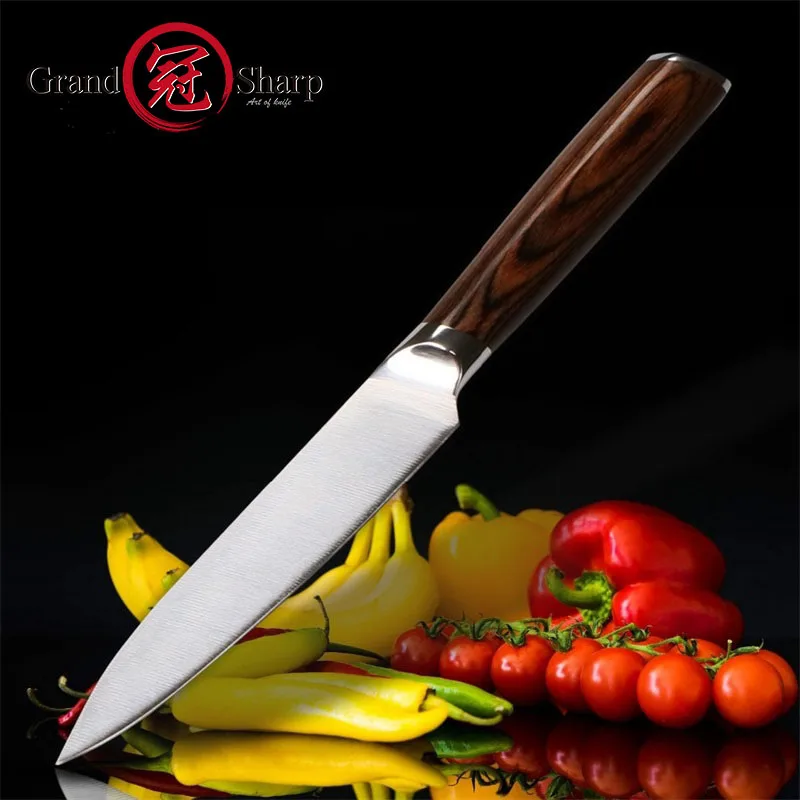GRANDSHARP кухонный хозяйственный нож немецкий DIN1.4116 кухонные томатные полевые ножи для кемпинга инструменты шеф-повара ножи