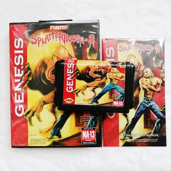 

Splatter House Part 3 16 bit MD Game Cartridge Card With Retail Box and Instruction Manual for Sega Megadrive/Genesis