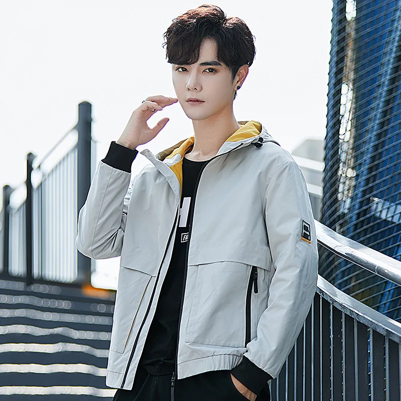 

INS Super Fire Coat Men's Spring And Autumn Korean-style Trend Coat Mixed Colors Baseball Uniform Teenager Students MEN'S Jacket