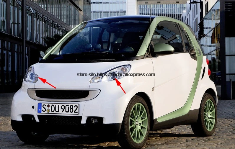 HochiTech для Smart Fortwo W451 Mk2 2008- ультра яркий SMD белый светодиодный ангельские глазки 2600LM 12V halo Кольцо комплект фары дневного света