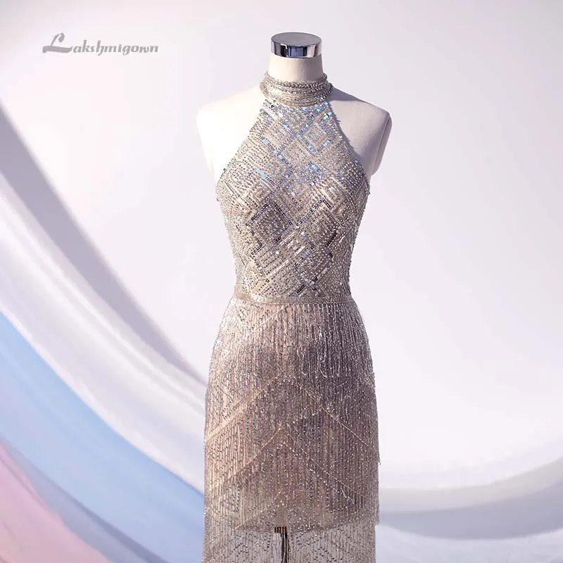 Lakshmigown, сексуальное вечернее платье с открытой спиной и стразами, Длинное Элегантное вечернее платье русалки, настоящая фотография, Robe de Soiree