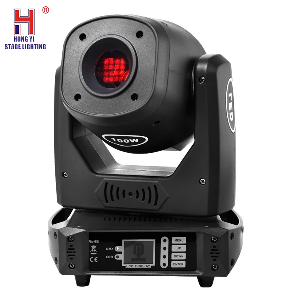 Lyre 100 Вт DMX-512 сценический светильник ing 100 Вт Светодиодный точечный светильник Профессиональный движущийся головной светильник с эффектом стробоскопа 14 каналов для клубной свадьбы