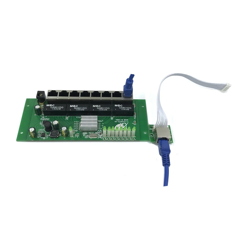 3-Transfer module 8-коммутатор модуль широко используется в светодиодный линия 8 портов 10/100/1000 m контактный порт мини модуль автоматического включения света PCBA материнская плата - Цвет: 3-Transfer module