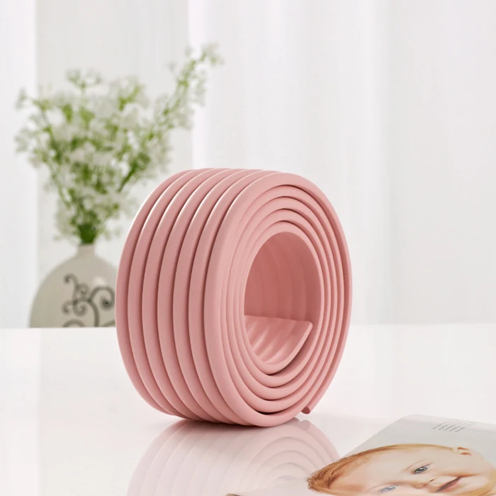 Pink Устройства для детской безопасности экологически чистые мягкие супер эластичные NBR утолщенные Детские Crash Bar Таблица угловая защита для углов стен - Цвет: Pink