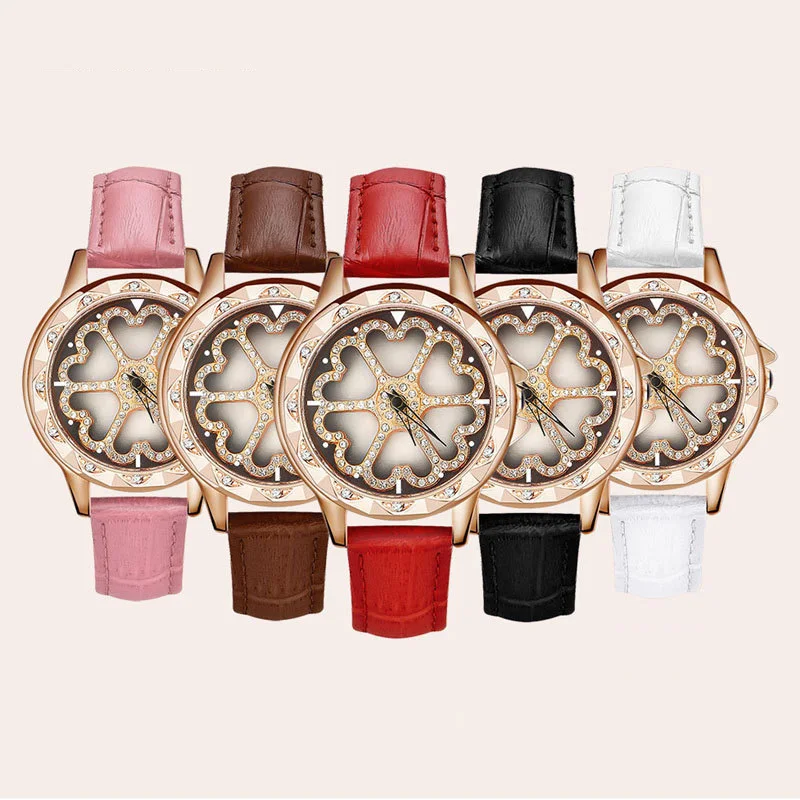 

TurnFinger Fashion Trend Women's Quartz Watch Comfortable Genuine Leather Waterproof 360Â° Rotating Ladies Luxury Hot Sale Gift