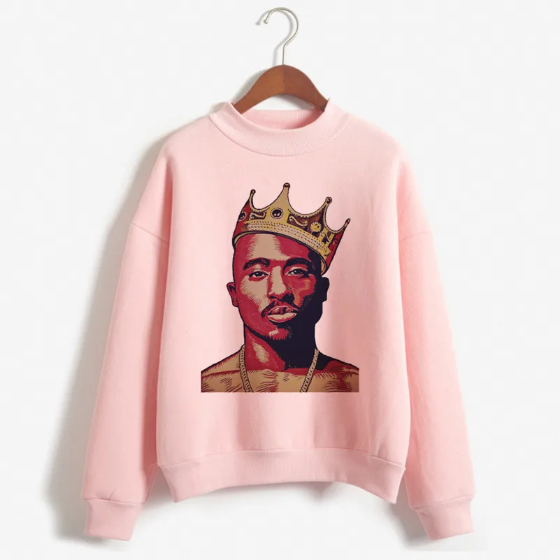 P1725C-pink Новинка, толстовки с капюшоном в стиле хип-хоп с принтом Tupac 2pac, женская одежда, модная винтажная толстовка, женская одежда 90 s, Толстовка Harajuku - Color: P1725C-pink