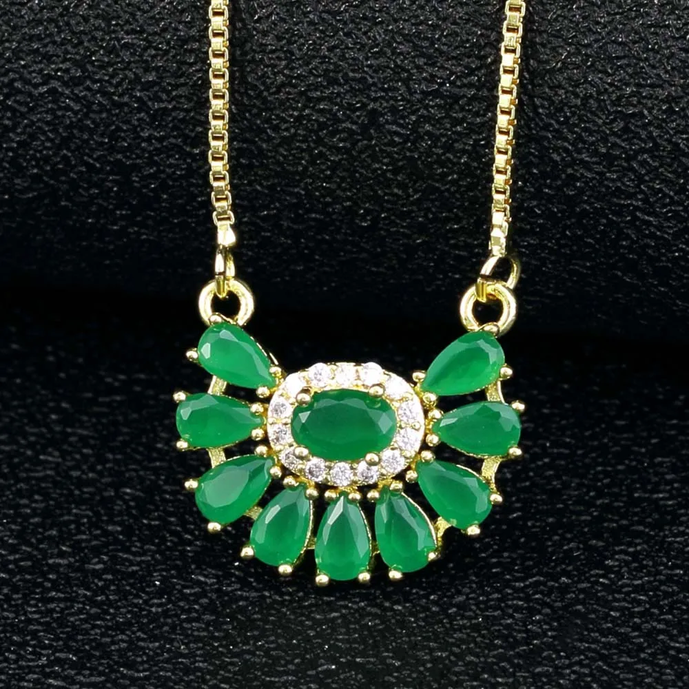 Модное женское ожерелье с подвеской в виде красного зеленого синего цветов |