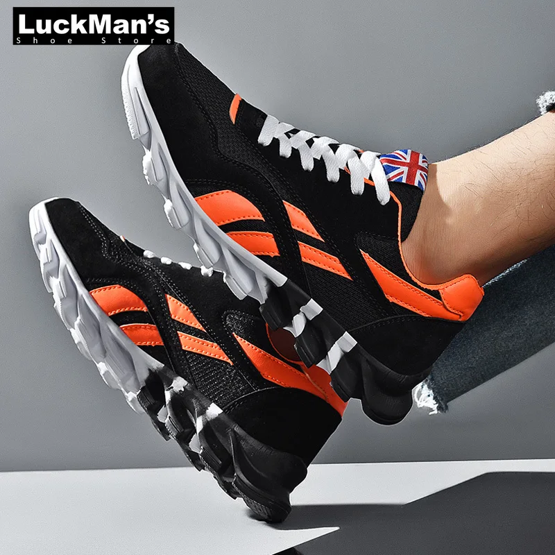 Spring Autumn Sneakers for Men Plus Size 46 Running Shoes Air Mesh Outdoor Sports Shoes Breathable Shoes Man White Black Blue