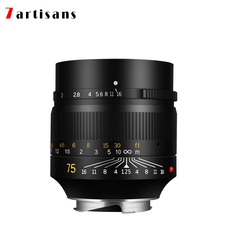 Портретный объектив 7artisans 75 мм F1.25 для Leica M-mount камеры M-M M240 M3 M5 M6 M7 M8 M9 M9P M10 |