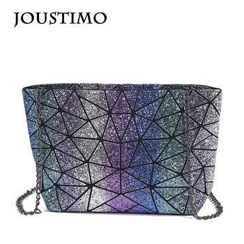 

Luxury Handbags Women Bags Designer Large Capacity Folded Geometric Sequined Shoulder Evening Totes Lady Crossbody Messenger Bag