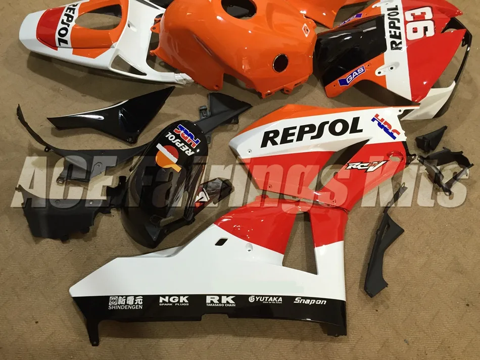 Инъекций ABS полный комплект обтекателей подходит для Honda CBR600RR 13, 14, 15, 16, 17, F5 2013 Обтекатели Repsol 93