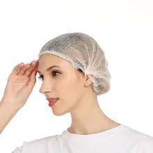 100pcs Non-woven Fabrics Hat Disposable Non-woven Fabrics Cap