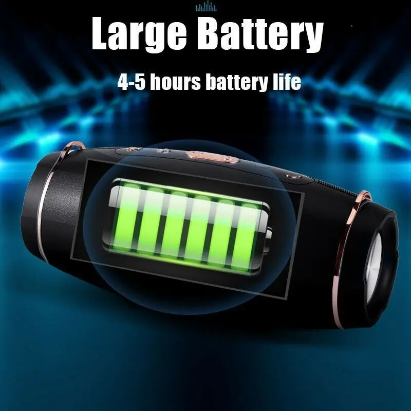 US $25.70 Portable Bluetooth Speaker Powerful Subwoofer Radio FM Wireless Caixa De Som Bluetooth Speaker Music Sound Box High Power Bass