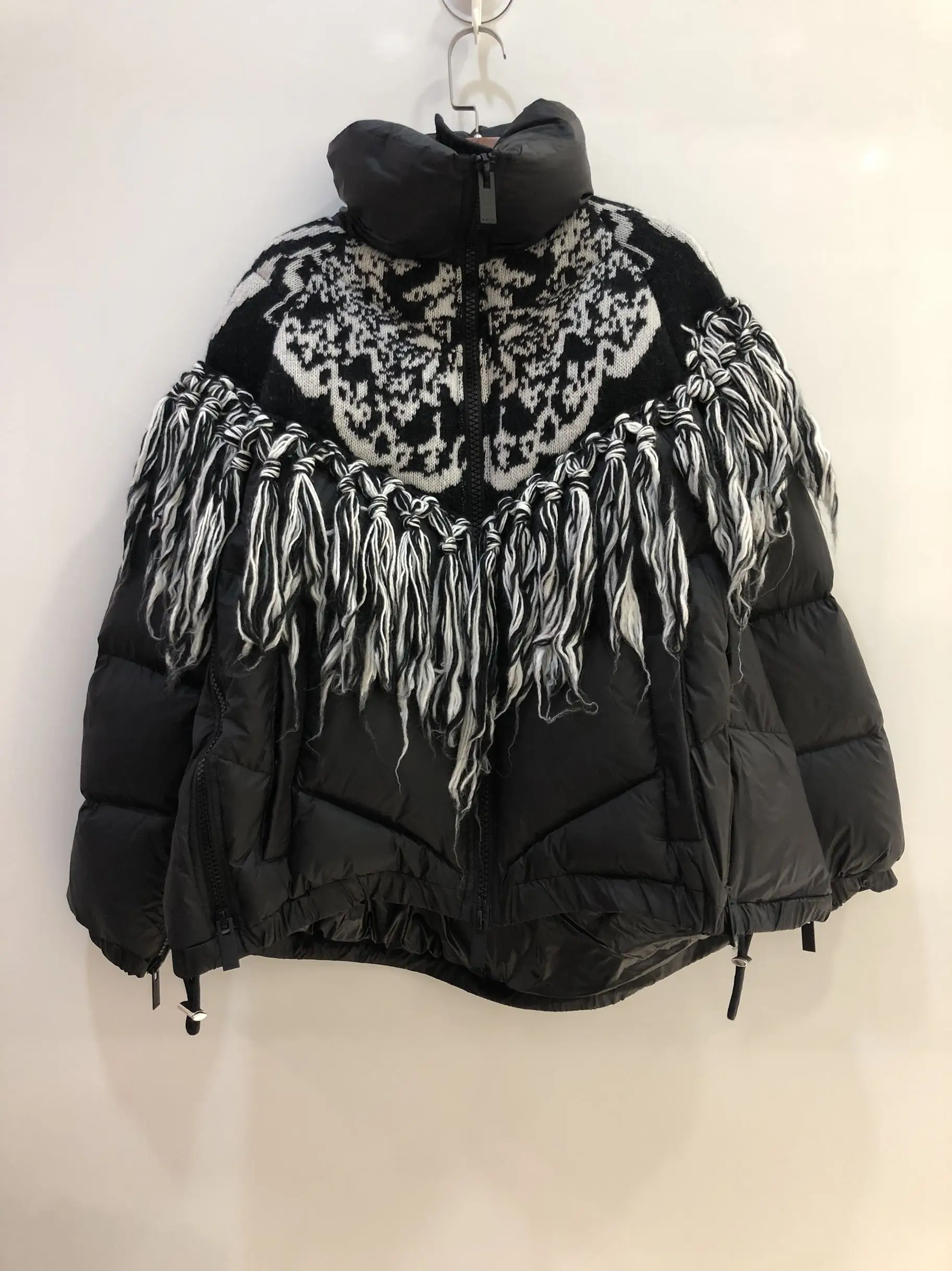 

2019 new vintage high quality women luxury tassel warn jacket coat female winner coat outerwear 2 color tutu