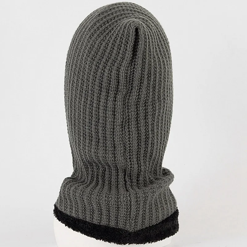 Женская вязаная шапочка-шарф, набор Skullies Beanies, Зимние головные уборы для мужчин и женщин, однотонная шапка, шапка
