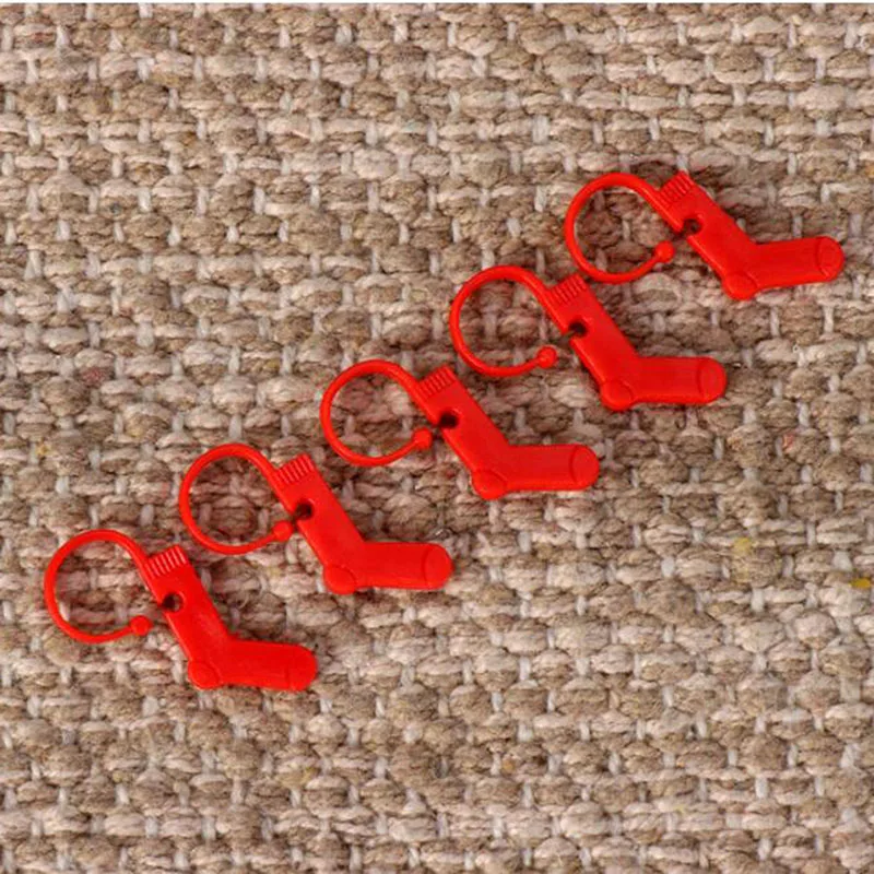 40/50 Pcs Red Color Knitting Crochet Locking Needle Clip Markers Holder Tool And Sewing Needles Hook Fixed Accessory | Дом и сад