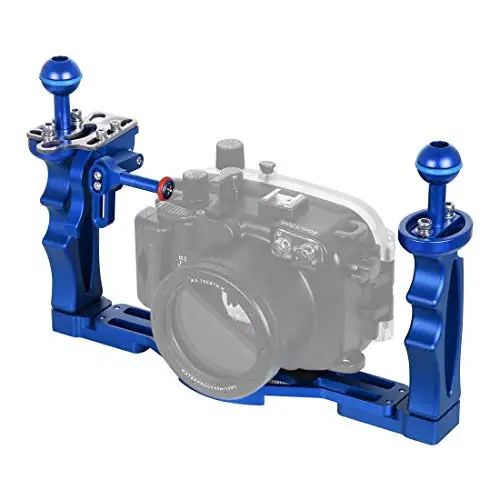 Blu tray and shutter PULUZ ручка из алюминиевого сплава лоток стабилизатор Rig для дайвинга подводного Камера Корпус чехол для подводного плавания Крепление-лоток для GoPro DSLR смартфонов - Цвет: Blu tray and shutter