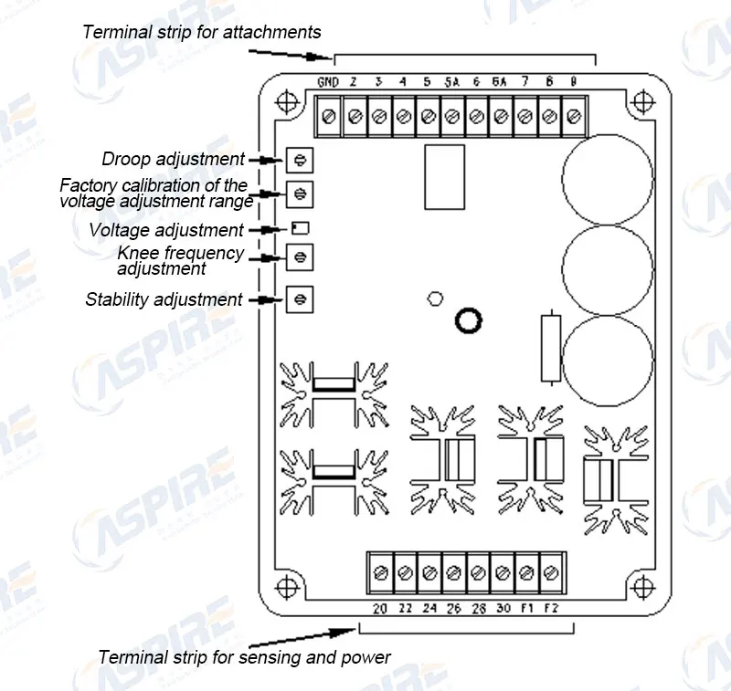 VR6 Динамо автоматический регулятор напряжения K125-10B Repalce для mecc alte avr uvr6