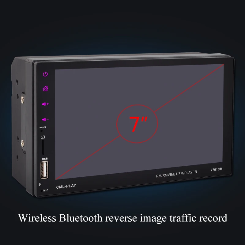 Автомобильный стереопроигрыватель Mirror Link 2 Din 7 дюймов MP5 USB/FM/Aux с дистанционным