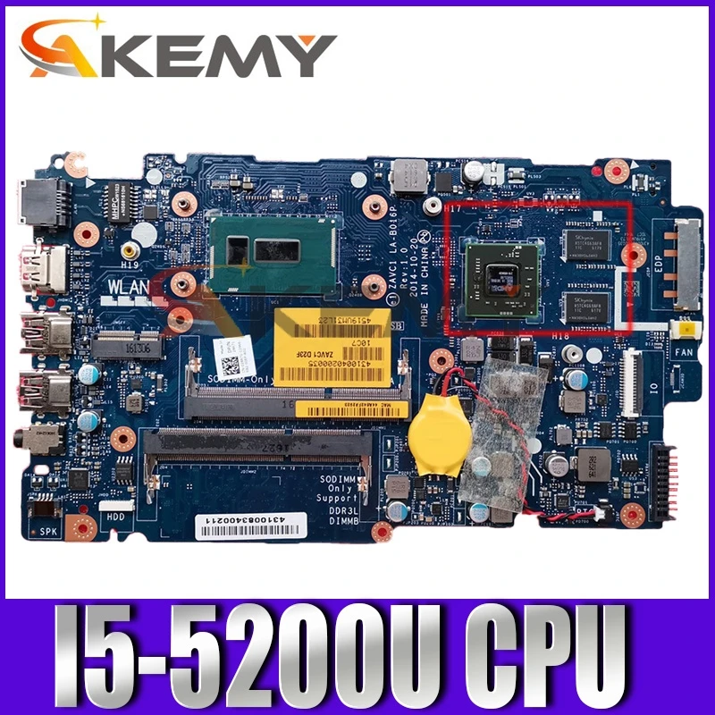 Оригинальная материнская плата для ноутбука DELL Inspiron 5548 i5-5200U LA-B016P SR23Y 216-0858020 DDR3 |