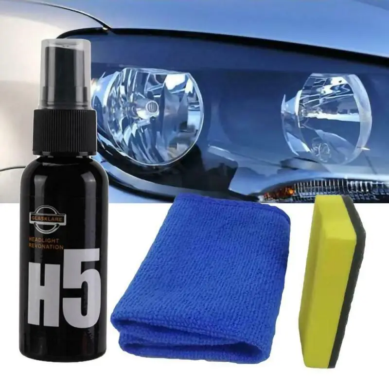 H5 30ML A Set Car Headlight Repair Agent Restoration Polish Oxidation Liquid Polishing Anti-scratch |