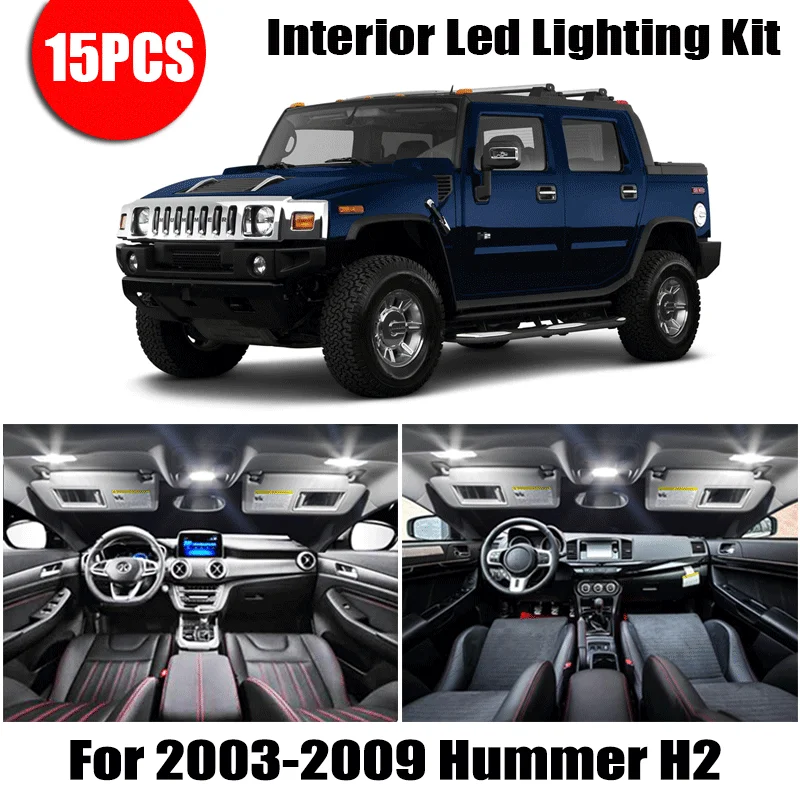 Для 2003 2004 2005 2006 2007 2008 Hummer H2 белые автомобильные аксессуары Canbus без ошибок